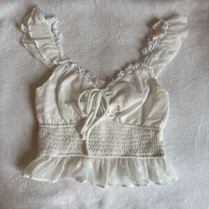 white lace babydoll top